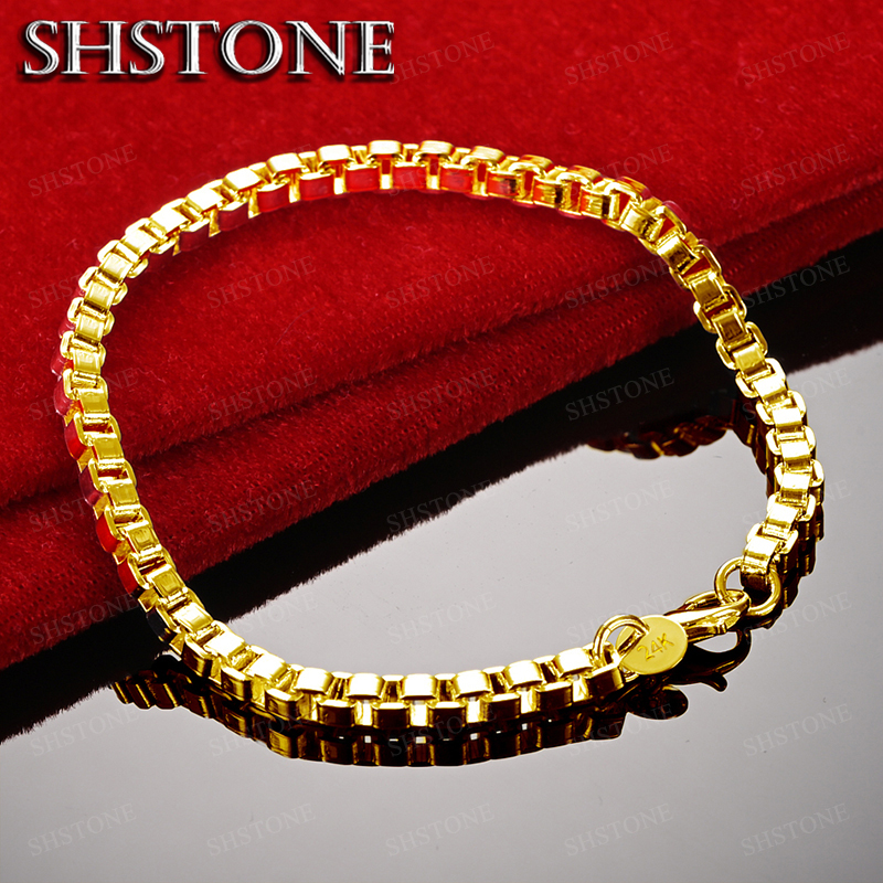 Exquisite 18K Gold 4mm Box Cha - Men Accessories Gift Box recensie en prijs